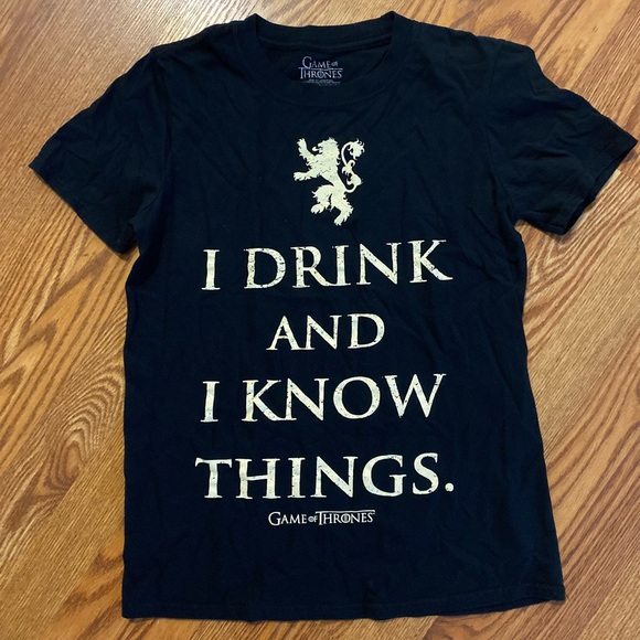 HBO Tops - Game of Thrones Black Graphic T-Shirt